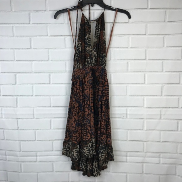 Free People Beach Day Mini Dress Open Back Halter - Picture 4 of 8